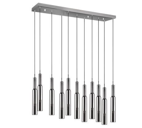Lámpara de techo colgante Trio Lucent LED cromo 150cm 344511106