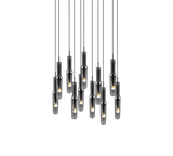 Lámpara de techo colgante Trio Lucent LED cromo 150cm 344531106