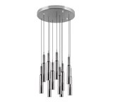 Lámpara de techo colgante Trio Lucent LED cromo 150cm 344531106