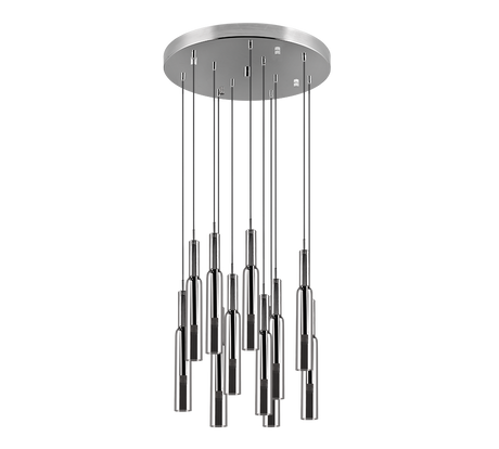 Lámpara de techo colgante Trio Lucent LED cromo 150cm 344531106