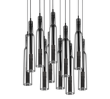 Lámpara de techo colgante Trio Lucent LED cromo 150cm 344531106