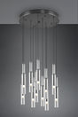 Lámpara de techo colgante Trio Lucent LED black-chrome 150cm 344531120