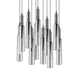 Lámpara de techo colgante Trio Lucent LED black-chrome 150cm 344531120