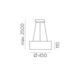 ACB Dilga Lámpara de techo colgante negro LED Slide switch Casambi C3450170NCA