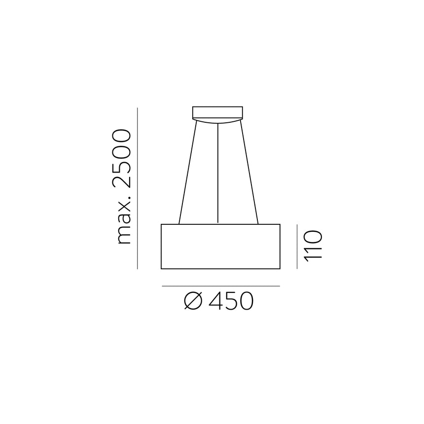 ACB Dilga Lámpara de techo colgante negro LED Slide switch Casambi C3450170NCA