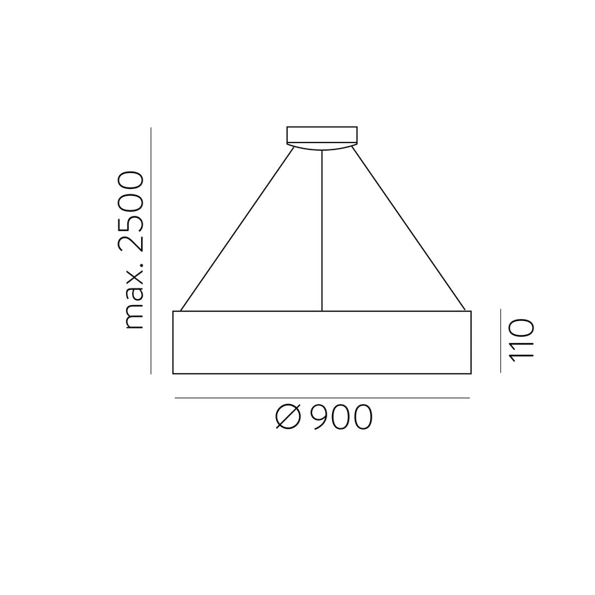 ACB Dilga Lámpara de techo colgante blanco LED Slide switch Casambi C3450470BCA