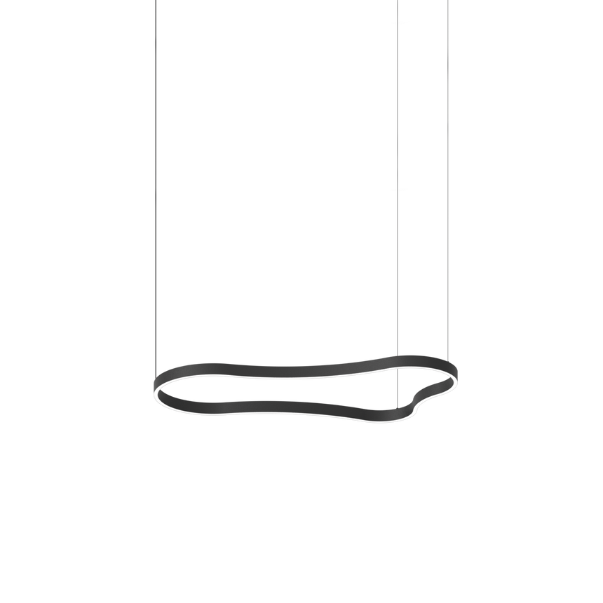 Lámpara colgante Ideal Lux Waves negro LED 45W Ø125,4cm 345246