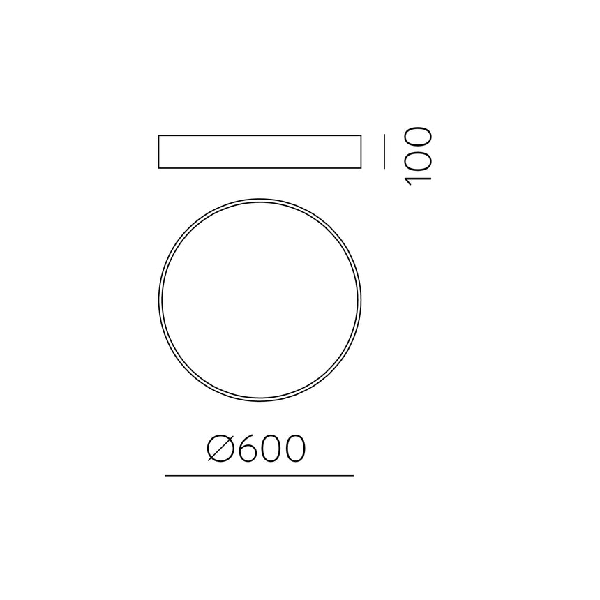 ACB Isia Plafón negro LED Slide Switch P3453170N