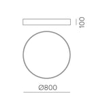 ACB Isia Plafón 3453/80 Oro Técnico, LED 88W 8440lm, CRI90 CL.I, LED integrado, Kelvin 3000K-4000K Slide Switch P3453270OT