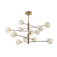 Lámpara colgante Ideal Lux Equinoxe cristal 12 luces 24W Ø128,1cm 345383