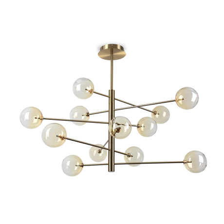 Lámpara colgante Ideal Lux Equinoxe cristal 12 luces 24W Ø128,1cm 345383