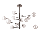 Lámpara colgante Ideal Lux Equinoxe cristal 12 luces 24W Ø128,1cm 345390