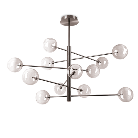 Lámpara colgante Ideal Lux Equinoxe cristal 12 luces 24W Ø128,1cm 345390