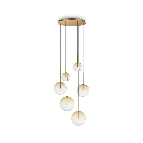 Lámpara colgante Ideal Lux Equinoxe cristal 6 luces 12W Ø65cm 345406