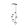 Lámpara colgante Ideal Lux Equinoxe cristal 6 luces 12W Ø65cm 345413