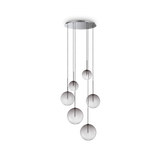 Lámpara colgante Ideal Lux Equinoxe cristal 6 luces 12W Ø65cm 345413