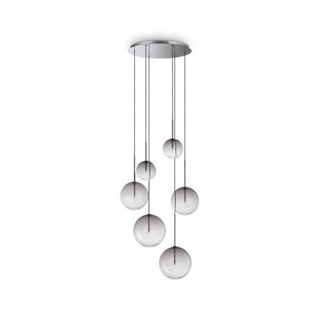 Lámpara colgante Ideal Lux Equinoxe cristal 6 luces 12W Ø65cm 345413
