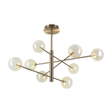 Lámpara colgante Ideal Lux Equinoxe cristal 8 luces 16W Ø128cm 345420