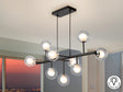 Lámpara de techo colgante bolas Schuller Altais 9 luces negro y cromo 345509 - vista alternativa