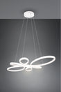 Lámpara de techo colgante Trio Fly LED blanco mate 4000K 150cm 345619131