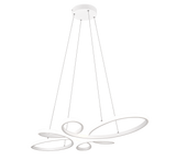 Lámpara de techo colgante Trio Fly LED blanco mate 4000K 150cm 345619131