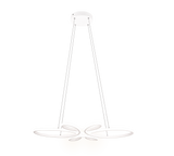 Lámpara de techo colgante Trio Fly LED blanco mate 4000K 150cm 345619131