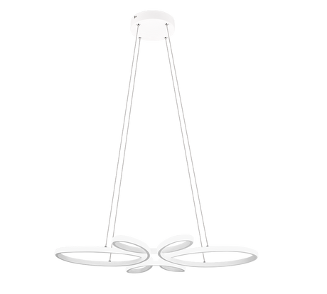 Lámpara de techo colgante Trio Fly LED blanco mate 4000K 150cm 345619131