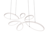 Lámpara de techo colgante Trio Fly LED blanco mate 4000K 150cm 345619131