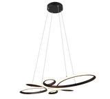 Lámpara de techo colgante Trio Fly LED negro mate 3000K regulable 150cm 345619132