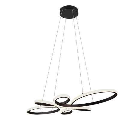 Lámpara de techo colgante Trio Fly LED negro mate 3000K regulable 150cm 345619132 - vista 2