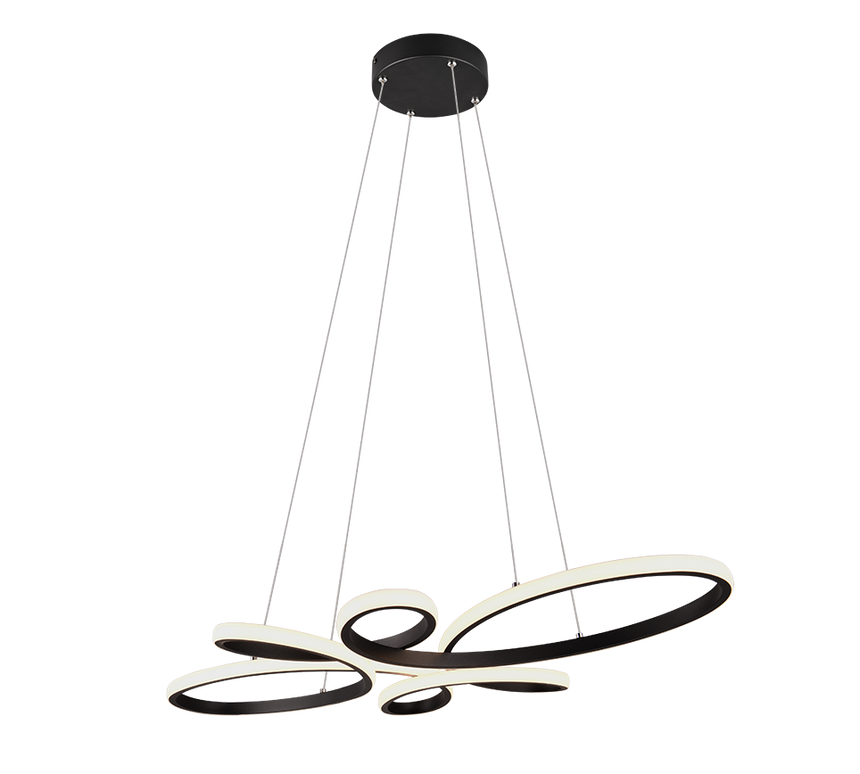 Lámpara de techo colgante Trio Fly LED negro mate 3000K regulable 150cm 345619132 - vista 2