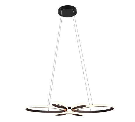 Lámpara de techo colgante Trio Fly LED negro mate 3000K regulable 150cm 345619132 - vista 3