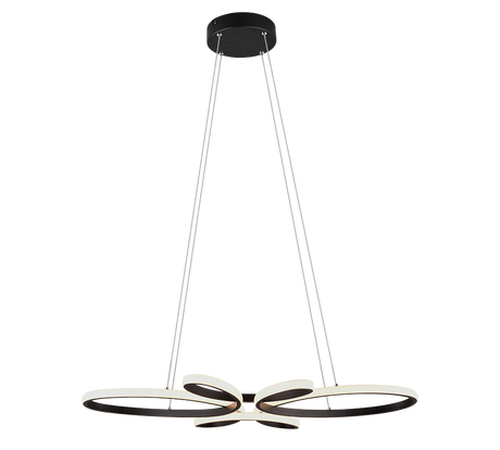 Lámpara de techo colgante Trio Fly LED negro mate 3000K regulable 150cm 345619132 - vista 4