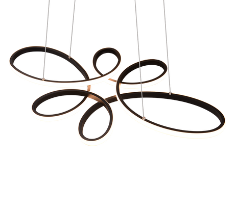 Lámpara de techo colgante Trio Fly LED negro mate 3000K regulable 150cm 345619132 - vista 5