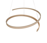 Lámpara de techo colgante Trio Cinardi LED gris pardo 2000-4000K regulable Ø75cm
