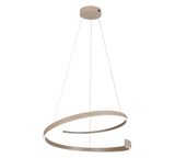 Lámpara de techo colgante Trio Cinardi LED gris pardo 2000-4000K regulable Ø75cm