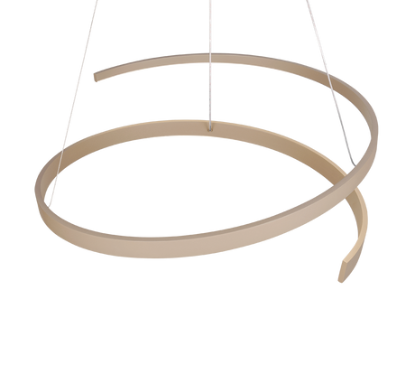 Lámpara de techo colgante Trio Cinardi LED gris pardo 2000-4000K regulable Ø75cm