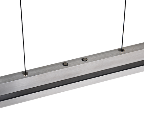 Lámpara de techo colgante Trio Emerson LED níquel mate táctil CCT 150cm 34671010
