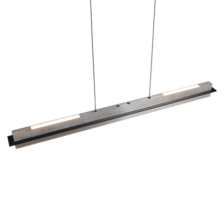 Lámpara de techo colgante Trio Emerson LED níquel mate táctil CCT 150cm 34671010