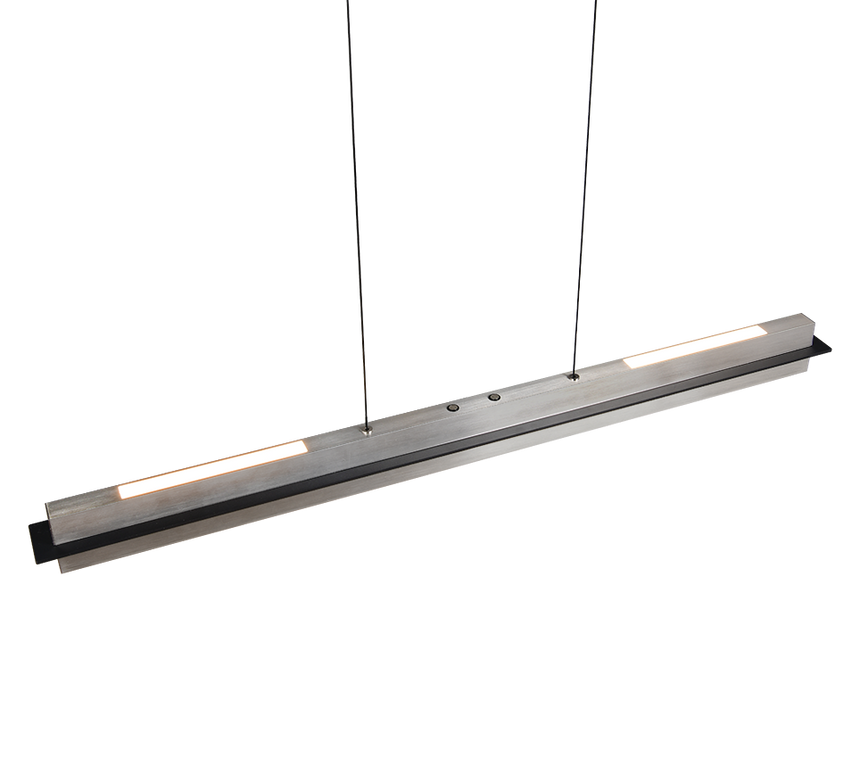 Lámpara de techo colgante Trio Emerson LED níquel mate táctil CCT 150cm 34671010
