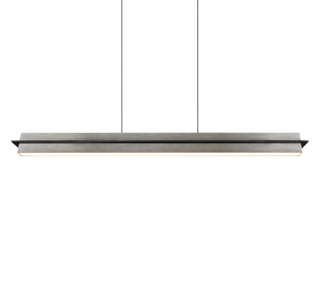 Lámpara de techo colgante Trio Emerson LED níquel mate táctil CCT 150cm 34671010