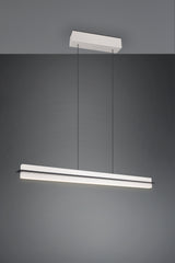 Lámpara de techo colgante Trio Emerson LED gris cálido táctil CCT 150cm 34671017