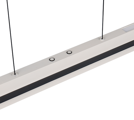 Lámpara de techo colgante Trio Emerson LED gris cálido táctil CCT 150cm 34671017