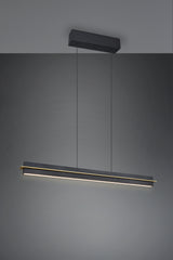 Lámpara de techo colgante Trio Emerson LED negro mate táctil CCT 150cm 346710180