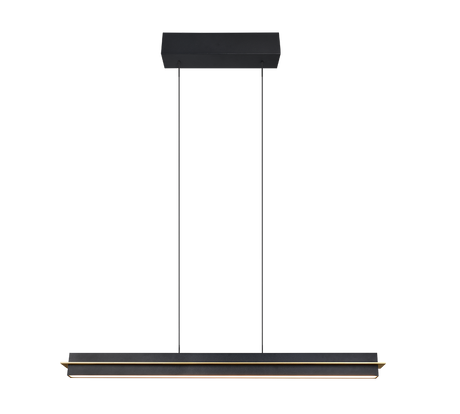 Lámpara de techo colgante Trio Emerson LED negro mate táctil CCT 150cm 346710180