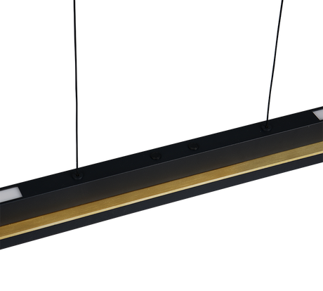 Lámpara de techo colgante Trio Emerson LED negro mate táctil CCT 150cm 346710180