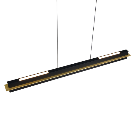 Lámpara de techo colgante Trio Emerson LED negro mate táctil CCT 150cm 346710180