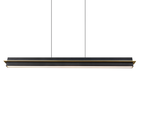 Lámpara de techo colgante Trio Emerson LED negro mate táctil CCT 150cm 346710180