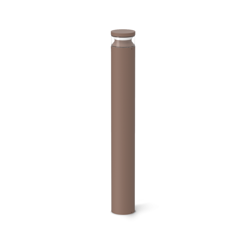 Baliza de exterior Ideal Lux Boeing marrón café cristal LED 14W IP65 100cm 346724