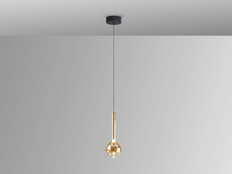 Lámpara de techo colgante Schuller Essenza 1 luz negro y dorado 3000K vista 4